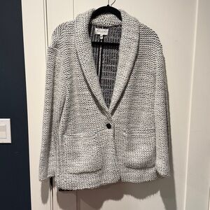 Michael Stars black & white knit blazer / cardigan size Medium